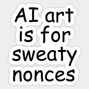 anti AI art Sticker